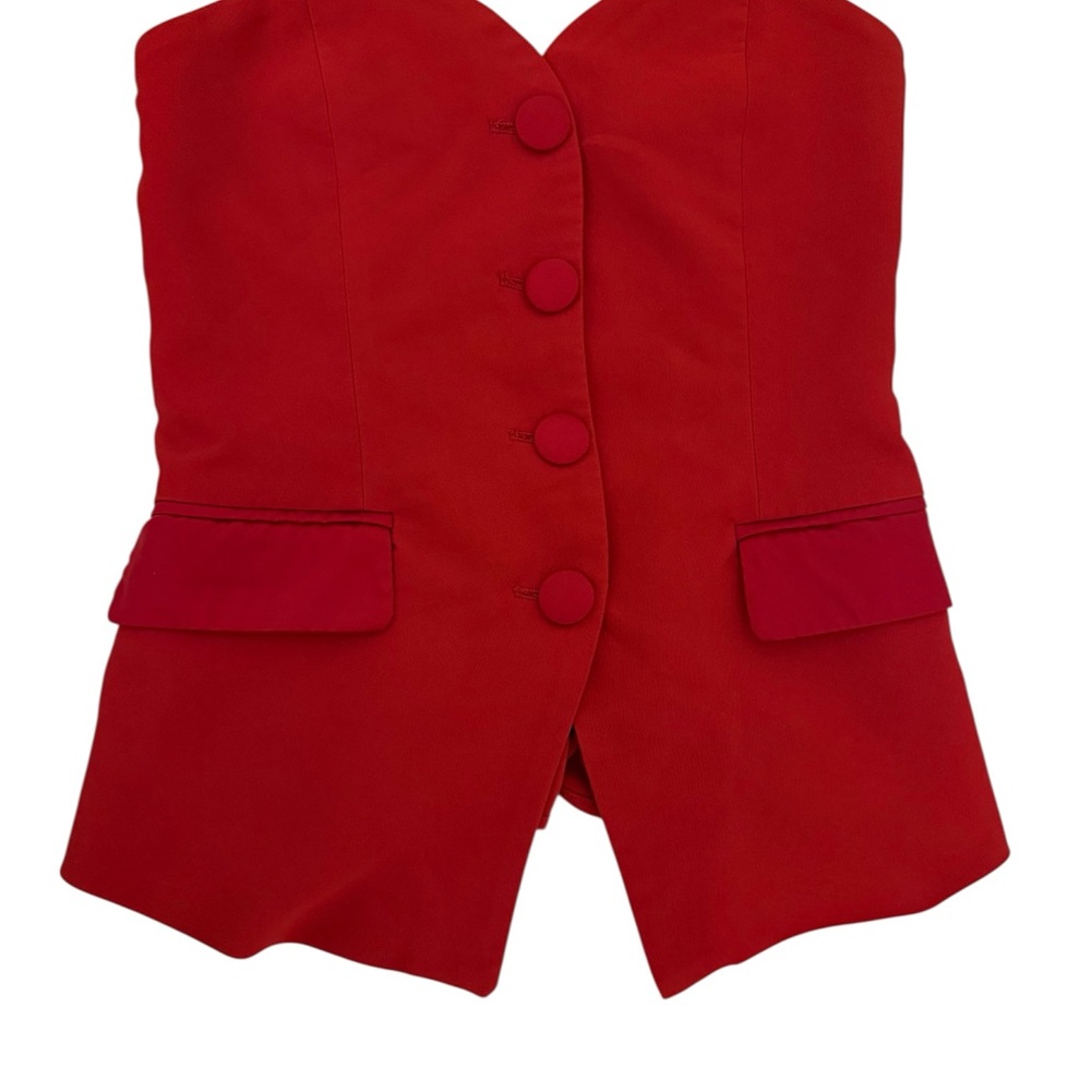 Women's Red Button Down Shirt